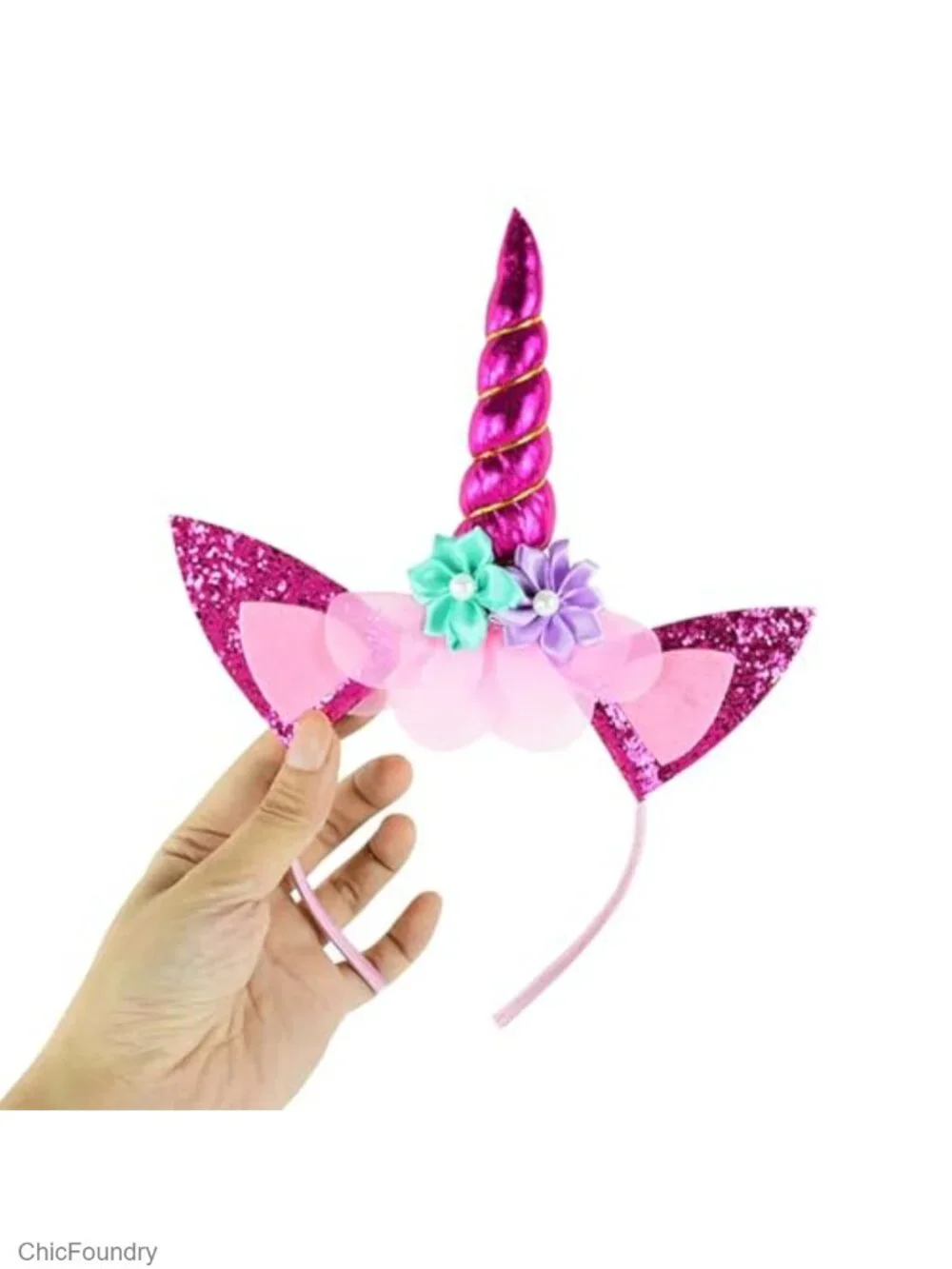 Unicorn Horn Headband Glitter Cute Hairband Birthday Party Cosplay Hair